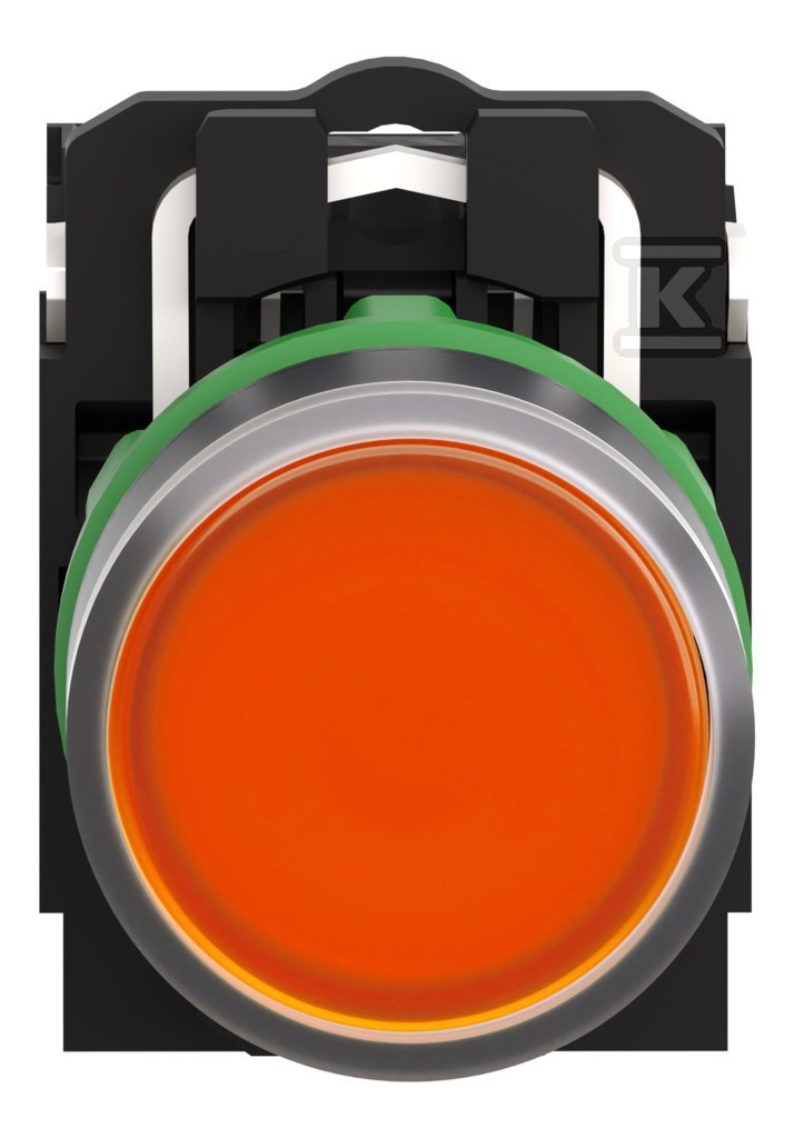 Botão plano laranja LED 24V Harmony XB5 - XB5AW35B5